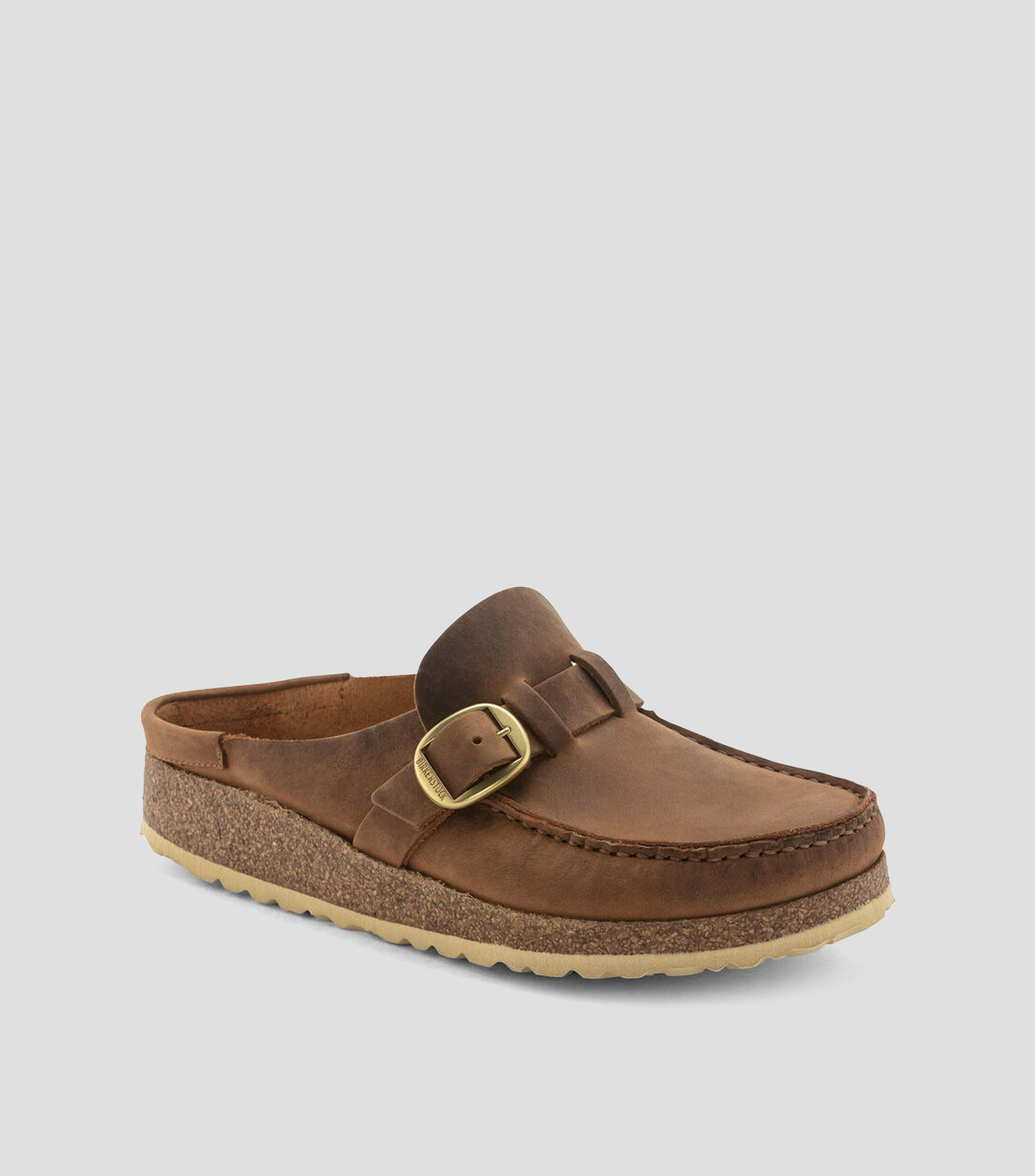 Zuecos casuales slip on en piel Mujer